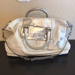 Leather Coach hobo handbag